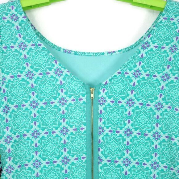 Pink Owl Shift Dress Mint Green Purple Pink Yellow M Medium - Picture 8 of 12